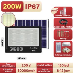Lampu Tenaga Surya Lampu Sorot Solar Cell Super terang tahan air IP67 lampu solar cell lampu outdoor