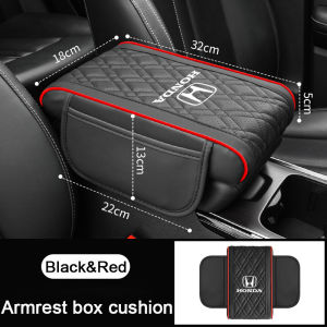 Car Armrest Pad Leather Center Console Armrest Storage Box Protection Cushion For Honda City Hatchback Civic fc fd Accord Jazz BRV HRV CRV Odyssey WRV Accessories