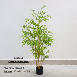 【SG Evergreen】Artificial Bamboo Tree Fake Plant Lucky Plant Artificial Plants Indoor Outdoor Home Decor Faux Potted Plants Japanese Bamboo Tree Fake Bamboo