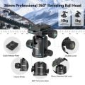 SmallRig Tripod Stand 71" Camera Stand with Phone Stand Holder Monopod with Ball Head Height from 43cm to 182cm for Phone Mirrorless DSLR Camera Travel CT-10 3935. 