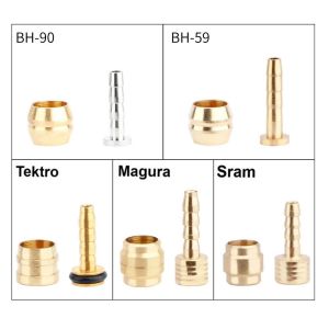 NALANILI 1set Đồng Xe đạp leo núi Olive Head loại Đa phong cách Phanh thủy lực xe đạp Ống nối phanh dầu Dành cho SHIMANO BH90 BH59 SRAM MAGURA TEKTRO