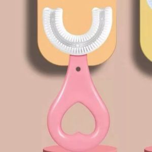 SHT แปรงสีฟันเด็ก ยาสีฟัน แปรงสีฟันเด็กตัวยู สำหรับเด็ก หัวแปรงซิลิโคน นุ่มปลอดภัย แปรงสีฟันซิลิโคนเด็ก แปรงสีฟันเด็กอ่อน