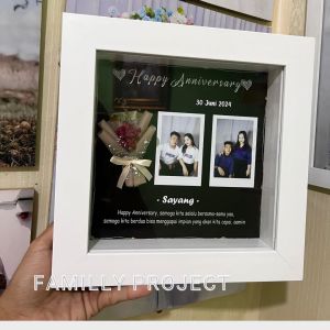 gift ultah custom plus bingkai 3D 20x20 cm | hadiah anniversary | kado ulang tahun cowo cewek