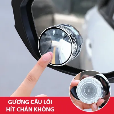 Gương cầu lồi chiếu hậu ô tô bộ kính lồi oto xe hơi bộ 2 chiếc gương cầu lồi ô tô 360 độ gắn kính chiếu hậu hỗ trợ tầm nhìn góc rộng có thể xoay 360 độ dùng cho oto xe tải