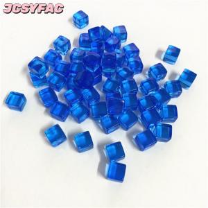 JCSYFAC 50 cái/bộ khối lập phương trong suốt 8mm xúc xắc trong suốt góc vuông pha lê nhiều màu sắc