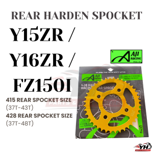 100% ORIGINAL AJI RACING REAR HARDEN SPOCKET HEAVY DUTY 415/428 Y15ZR Y16ZR FZ150I