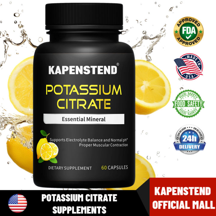 Potassium Citrate Capsules Essential Electrolyte Supplement to