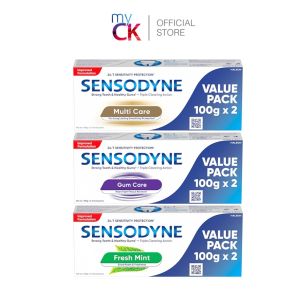 (Bundle of 2) Sensodyne Toothpaste 100gx2 (total 4 tubes)- FreshMint/GumCare/GentleWhitening