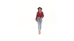 G7 Autumn Winter Flannel Shirt Long Sleeve Plaid Shirt Casual Top Cardigan Export Shirt Women Cross-Border Exclusive 7/7