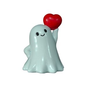 FUJIN Creative Pumpkin Ghost Ornament Resin Pumpkin/Love Heart Ghost Statue Cute Minimalist Crafts Durable Ghost Figurine Halloween Home Decor