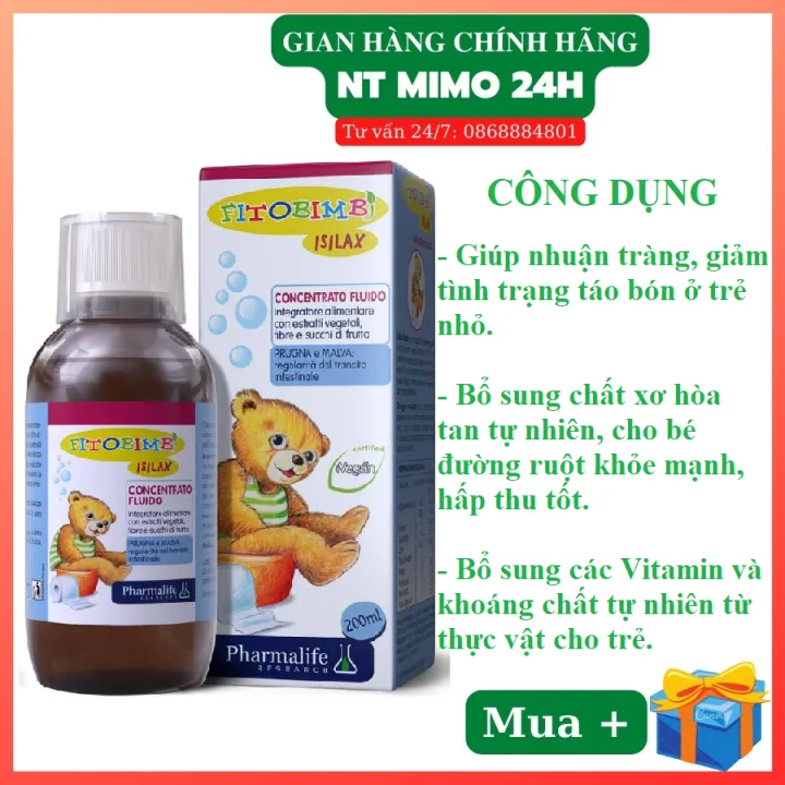Fitobimbi Isilax Bổ Sung Chất Tự Nhiên Xơ Giúp Bé Hết Táo Bón,Hệ Tiêu Hóa Ổn Định