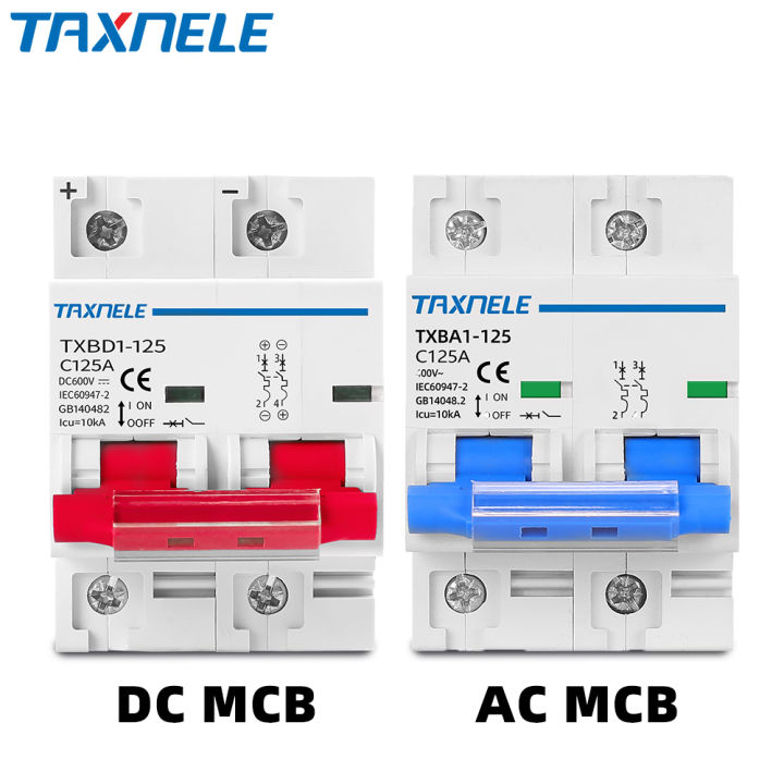 2P DC AC MCB 80A 100A 125A 600V Solar Mini Circuit Breaker Switch ...