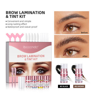 IBCCCNDC Brow Lamination&Tint kit Eyebrow Lift&Tint Dye 2-in-1 Set Lash Eyebrow Lift Kit with Tint Brow Perming Set(2 Colors)
