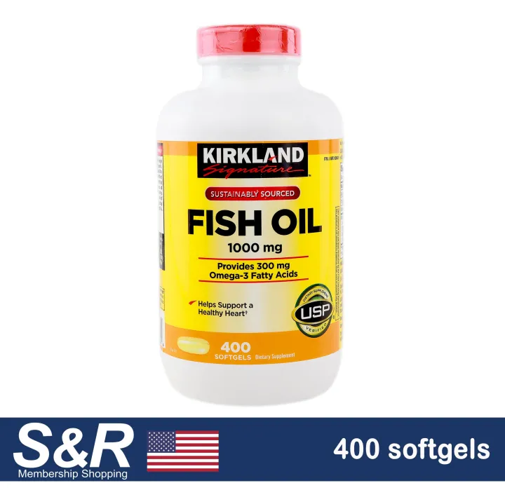 Kirkland Signature Fish Oil 1000mg 400 Softgels | Lazada Philippines