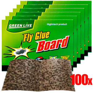 100/50Pcs Flypaper for Flies Super Sticky / Flies Fly Traps / Sticky Glue Board Fly Catcher / Mosquito Killer / Bugs Insects Catcher