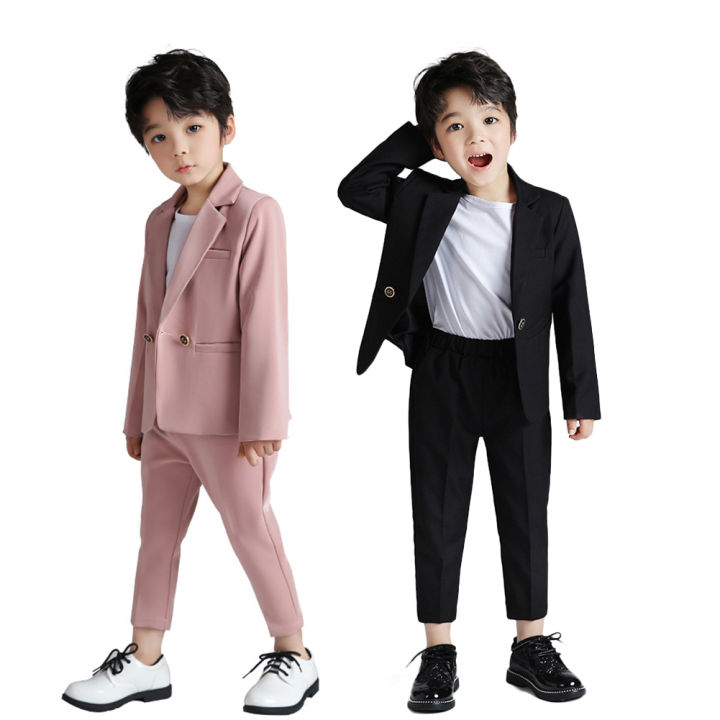 lontakids 2-11 Years Toddler Kids Boys Dress Shirt with Bowtie + Suspender  Pants Wedding Birthday Gentleman Clothes Set | Lazada Singapore