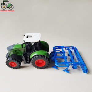 Máy kéo 210 HP_Bánh nhỏ + Dàn cày - Mô hình lốp cao su xe máy cày đồ chơi xe nông trại MK14BNDC