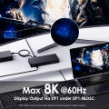 WAVLINK USB 4 Docking Station, 11-IN-1 Dual 4K Display USB-C Dock, 8K DP1, 4K DP2, 130W PD IN, 10Gbps USB3.1x3, 5Gbps USB3.0x2, Gigabit RJ45, Plug & Play on Windows/Mac OS, Work with TBT3/4 Laptops. 