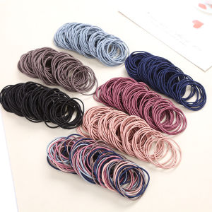 [fenggongshuode] 100Pcs Women Girls Hair Rubber Bands Hair Tie Ropes Elastic Hairband Ponytail Holders Headbands Scrunchies