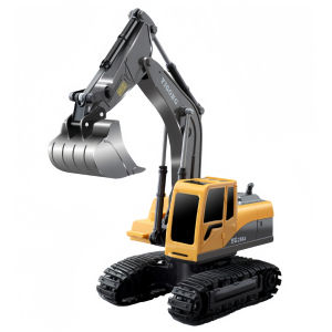 2.4GHz Alloy RC Excavator Metal Shovel Dual Battery Rechargeable Kids Construction Truck Toys