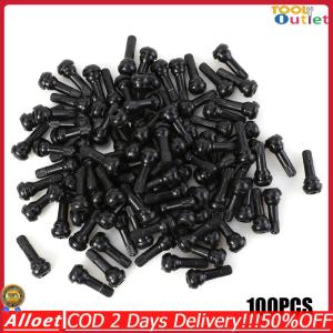 [ToolOutlet]100pcs TR-413 Snap In Short Black Rubber Valve Stems TR413 Tubeless Valves