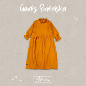 Gamis Anak Perempuan Polos Crinkle Airflow Usia 3-8 Tahun Rumaisha