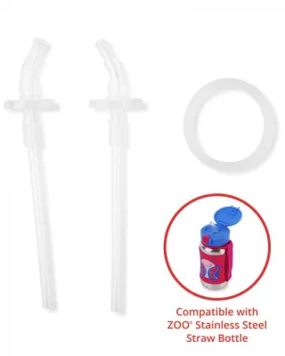 Skip Hop Sleeve Stainless Steel Straw Bottle 350ml (12 Designs)