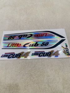 Bộ tem decal dán xe máy honda cub litte 50 đen zin thái siêu đẹp