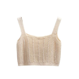🦋 VEVE Sleeveless Knitted Camisole Womens Inner Wear Outerwear Summer Slim Crop Top Vest