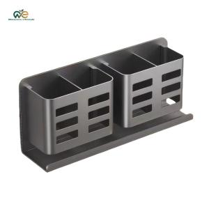 Aluminum Toothbrush Holder Wear Resist Multifunctional Bathroom Shelves Large Capacity Comb Brush Hair Dryer Organizer[Winnereco Lifestyle]