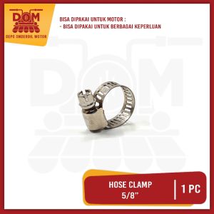 Hose Clamp 5/8" Inch (PSP) Klem Lubang Setelan bisa untuk Selang Gas Elpigi Diameter 20mm atau 5/8"