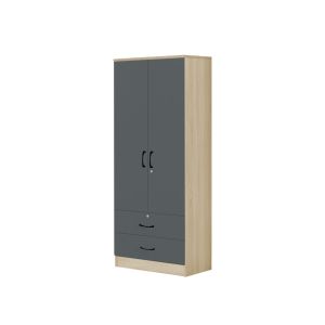 Livingmall Florence Series 1/2/3/4/5 Doors Tall Wardrobe with Drawers and Top Cabinet in Natural