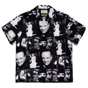 Classics Wacko Maria Short Shirt Movie Poster Publicity Print Casual Men Women Hip Hop Hawaii Vacation Series Shirt Tee