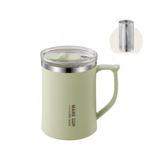 GAOSU with Tea Filter Thermal Mug Heat-resistant Large Capacity Insulated Coffee Cup Portable Leak-Proof Water Cup Home Office Drinking Tools