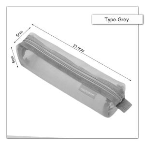 Mesh Pencil Case Transparent Mesh Pencil Case Simple Student Exam Stationery Bag Large Capacity Portable Storage Pouch Nylon School Supplies Stationary Pencil Case Pen Case Pouch Mesh Pen Bag Nylon Pencil Bag Pencil Pouch