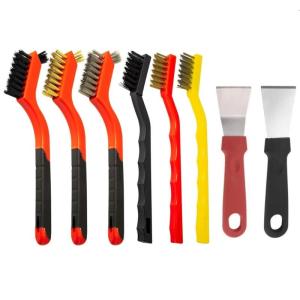 8pcs Heavy Duty Double Head Scrubber Brushes Wire Brush Set For Tight Space Antique Restoration And Workshop Use