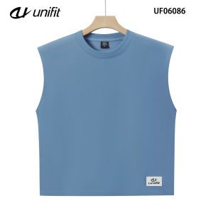UNIFIT Boxy Cotton Sando Tank Top Men And Women Boxy Loose Wide Cropped Plain Shirts UF06086