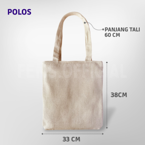 (BISA COD) Tote bag Polos Grosir Kanvas Tebal Premium Serat Twill Penutup resleting
