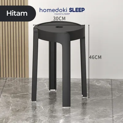 Homedoki Kitchen Kursi Kantor Plastik/Kursi Plastik Ringan