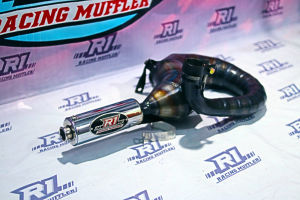 knalpot vespa buang kanan pendek racing kanan pendek R1 racing  suara garing