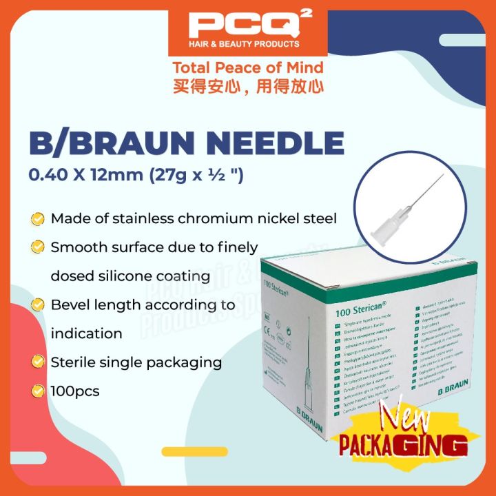 B Braun Needle Disposable Sterican Needle Acne Needle (0.40 x 12 mm) x ...