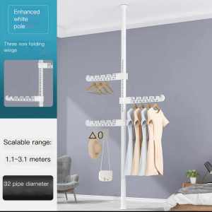 Adjustable Wall Clothes Rack Sampayan Ceiling Tension Clothes Drying Rack Foldable Rack