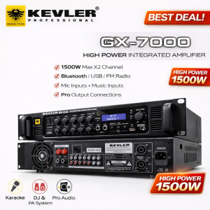 Kevler GX-7000 1500W x2 Amplifier 🔥 Bluetooth USB Karaoke Amp | Malakas na Power Amp for Events DJ PA System