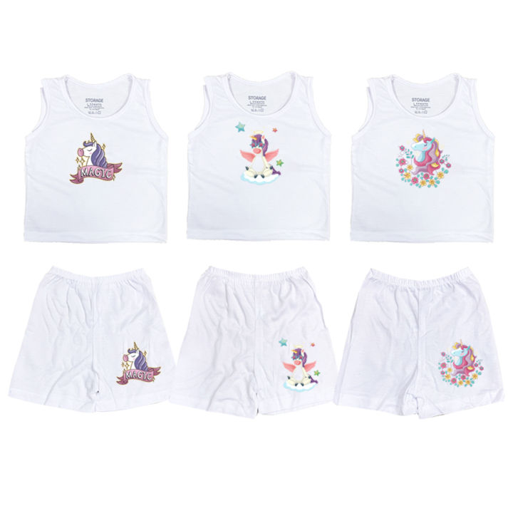 Babyhug 100% Cotton Knit Sleeveless Sando & Shorts Set with Animal Print- Yellow & Blue main image 0