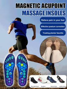 Magnetic Acupressure Shoe Insoles/Health Care Foot Massage/Orthopedic Height Increasing Insoles/Daily Use For Adults/Relieve Foot & Back Pain