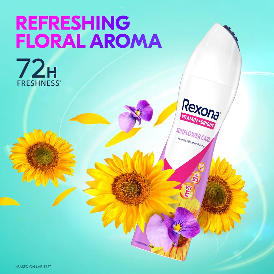 Rexona Women Spray Deodorant Sunflower Care 135ml - Lazada