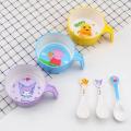 Children's Bowl Household Bowl with Handle Bowl Baby Food Supplement Bowl Shock-Resistant Anti-Scalding Baby Tableware Stu. 