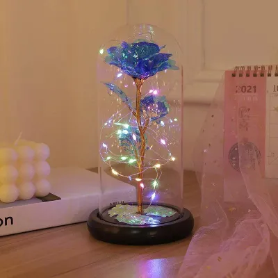 Eternal Rose with LED Light Rose Lamp Rose Artificial Flower Gift Idea