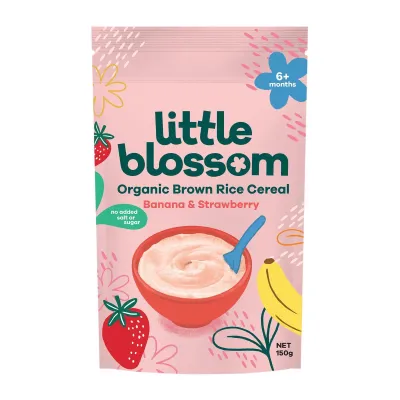 Little Blossom Organic Baby Cereal - Banana Strawberry