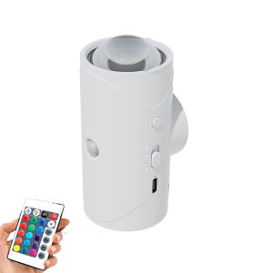 Aitemay 4 cái đèn chiếu sáng hai màu RGB có thể sạc lại hấp phụ đèn có điều khiển từ xa đêm cảm biến chuyển động 16 màu cho phòng hành lang sân vườn trang trí chiếu sáng gia đình